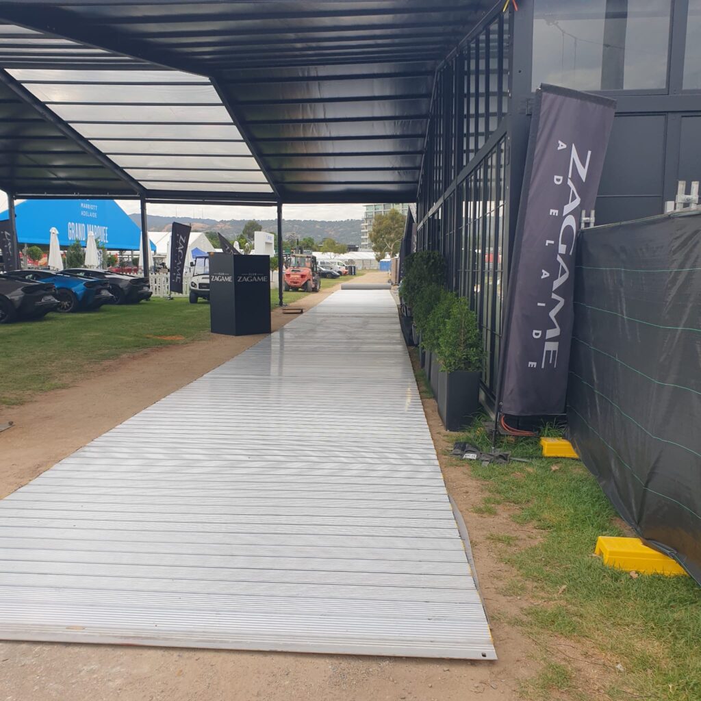 Temporary road example at AMF event